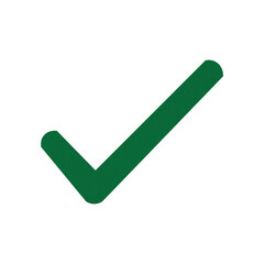Green check mark symbol for approval and success transparent background