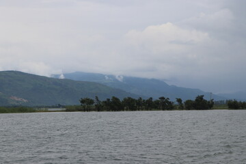 lake and mountains