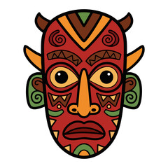 Obraz premium Tribal mask vector graphic illustration 