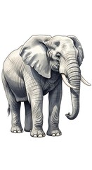 Fototapeta premium Detailed illustration of an elephant (1)