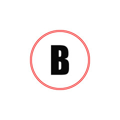 Bold black letter b inside a colorful circular emblem transparent background