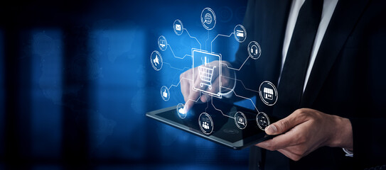 Omni-channel marketing and online shopping strategies, cross-platform customer experience, brand unification, and integrated marketing communication across digital channels. Spline