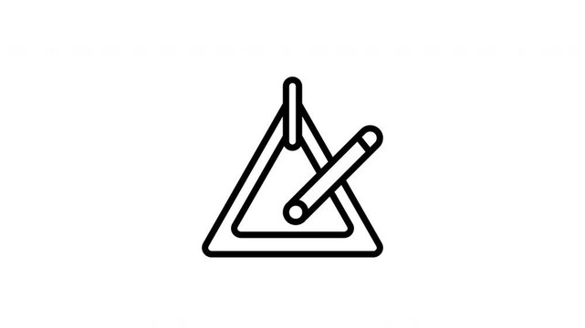 icon line motion graphic triangle