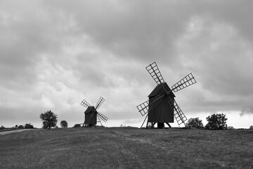 Old windmills on Öland, Sweden © Simon
