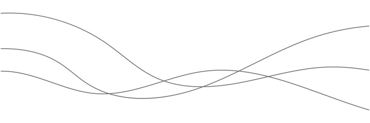 Abstract Wavy Line. Wavy line horizontal divider outline minimalist art. Thin line wavy abstract vector background. Curve wave seamless pattern. Line art striped graphic template. On white Thin line 