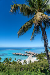 Tahiti lagoon in French Polynesia