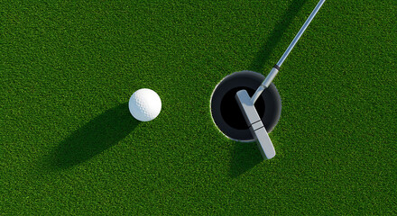 golf ball on green grass