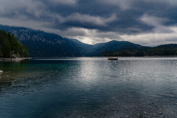 lake and mountains