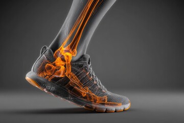 Running foot anatomy, x-ray style