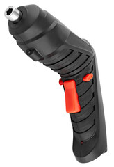 Compact cordless electric screwdriver for autonomy and ease of use.