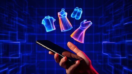 Businessman using his finger to touch a digital world map on a virtual screen