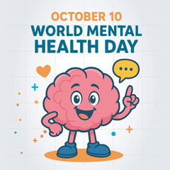 10 October World Mental Heath Day Cover or Banner Template