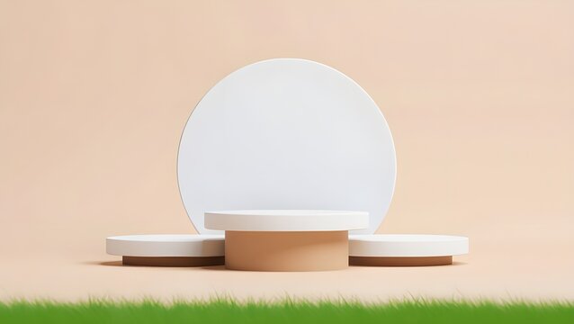 White, empty glass dish with medicine pills and a cosmetic cream container