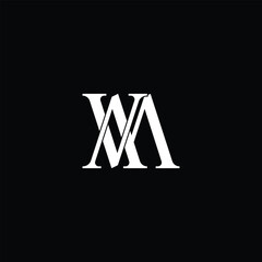 vm letter logo. VM letter vector design for icon, symbol or logo. VM initials logo