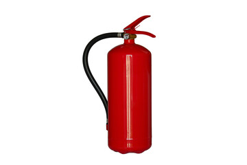 red fire extinguisher isolated on white background