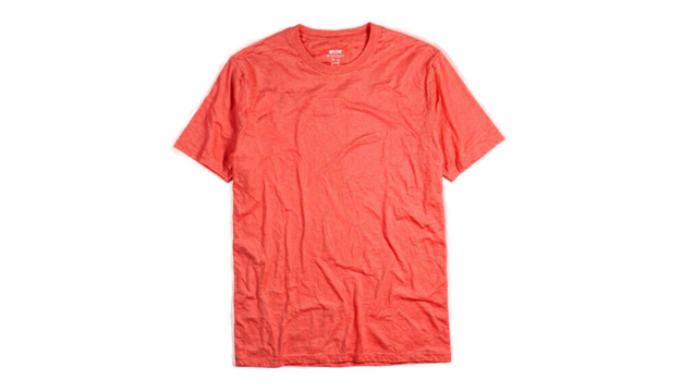 Coral t shirt on white