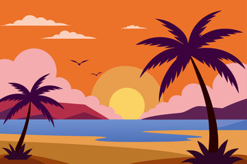 palm trees on the beach