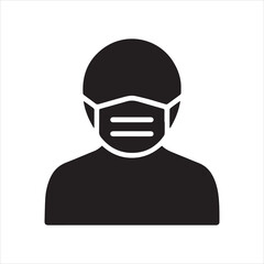  face mask vector icon