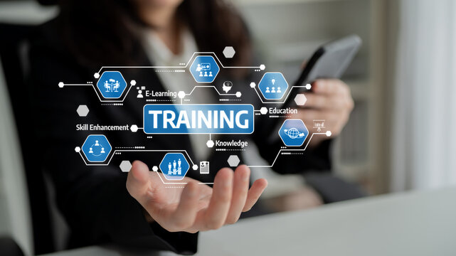 Engaging digital training representation showcasing innovative e-learning tools aimed at skill enhancement, knowledge sharing, and professional growth in educational contexts. Tessel - Powered by Adobe