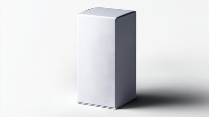 Minimalist Blank White Box on Plain Background