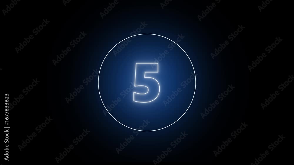 Aufkleber countdown new timer 10 seconds animation projector and new style neon colorful countdown. stopwatch 