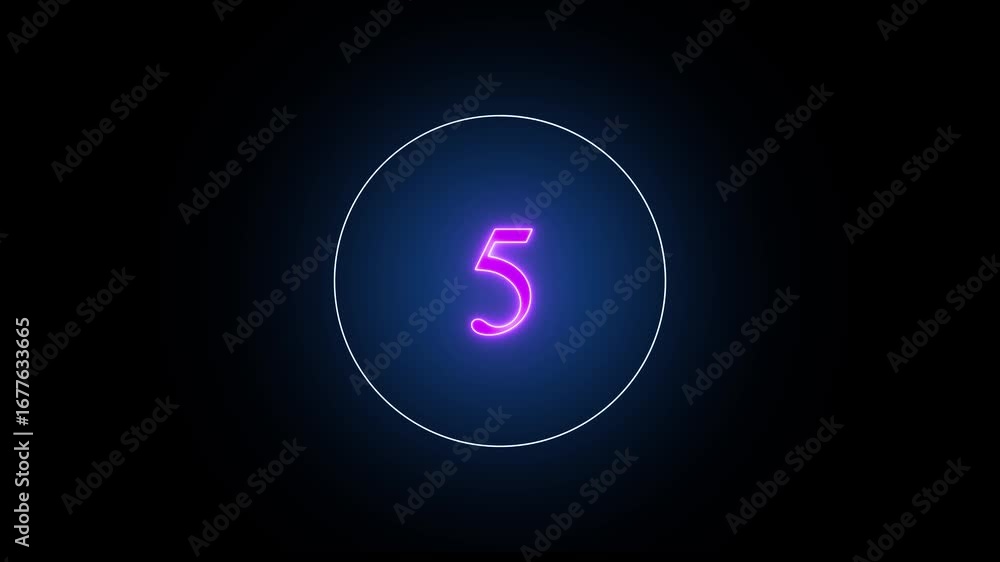 Aufkleber countdown new timer 10 seconds animation projector and new style neon colorful countdown. stopwatch 