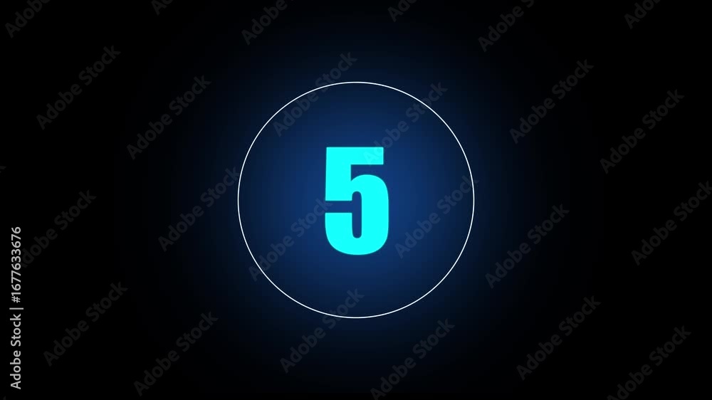 Aufkleber countdown new timer 10 seconds animation projector and new style neon colorful countdown. stopwatch 