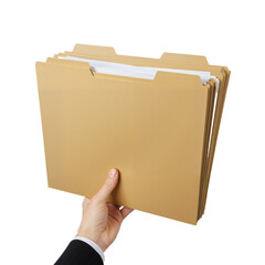 Hand Holding Golden Folder – Elegant Symbol of Value, Purpose, and Achievement
