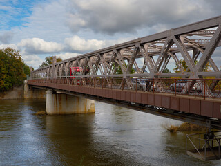 2024-10-11; bridge over the Odra in the city of Brzeg Poland