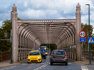 2024-10-11; bridge over the Odra in the city of Brzeg Poland