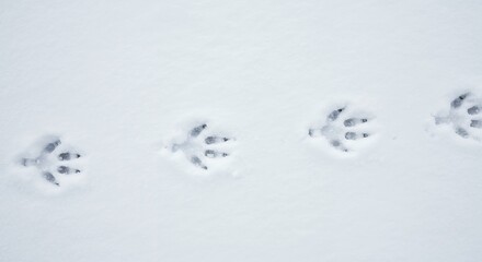 Animal tracks in snow
