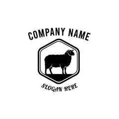 Black sheep logo for a company, featuring a hexagon emblem.