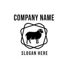 Black Cow Silhouette Logo for a Meat Company.