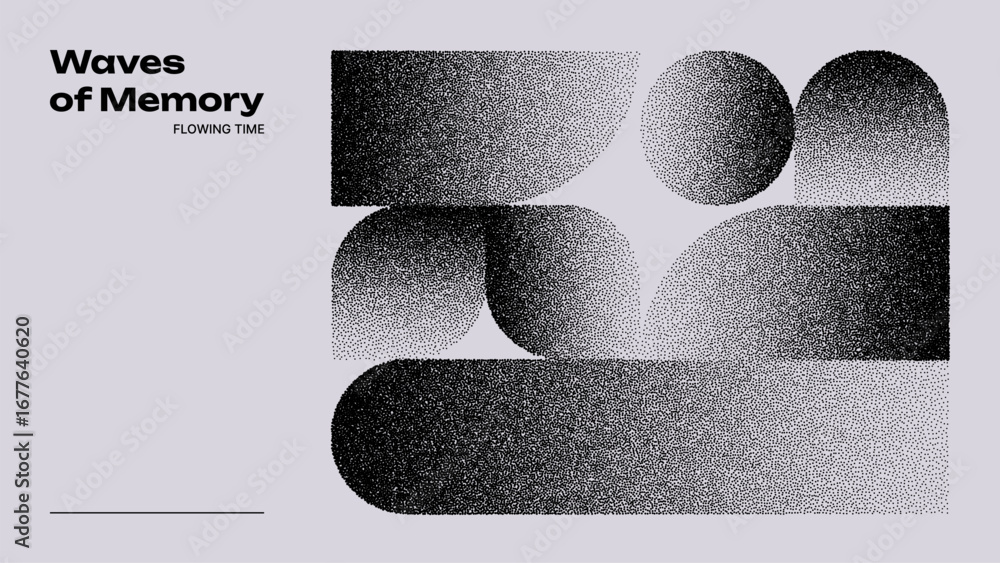 Aufkleber abstract graphic design with stipple dot grain texture. minimalist visual art with noise for flowing