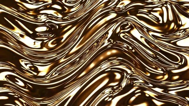 Fluid undulations of aurous material as backdrop