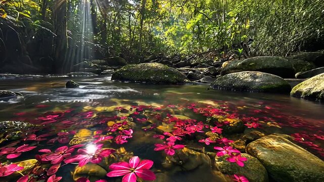 ca&ntilde;o cristales river near la macarena colombia video