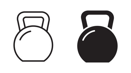 Black kettlebell icon representing fitness training 