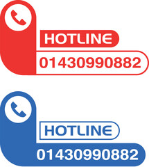 Hotline Number Contact Icon Vector Design
