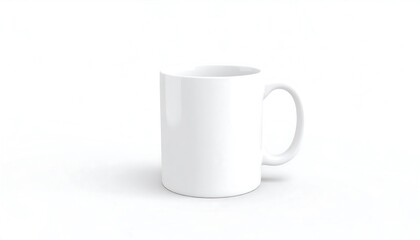 Obraz premium Plain white mug, front view