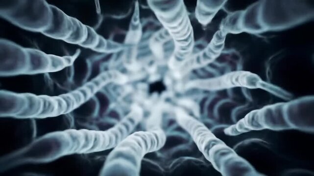 A medically accurate 3D animation of intestinal villi, a detailed close-up view of digestive absorption structures.