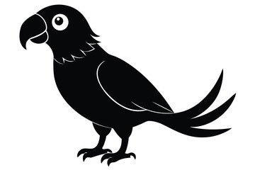 cheeky parrot vector silhouette illustration