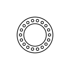 Black and White Illustration of a Ring with Multiple Small Circles