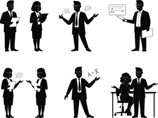 Business people discussing documents, professional team communication, office collaboration, corporate training, formal meeting, teamwork presentation, workplace strategy session