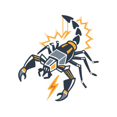 Cyberpunk scorpion with mech-inspired claws