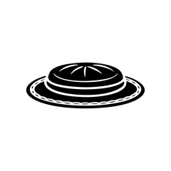 Rustic Table Mat Under Dish Graphic, Eco-Friendly Jute Tableware Icon
