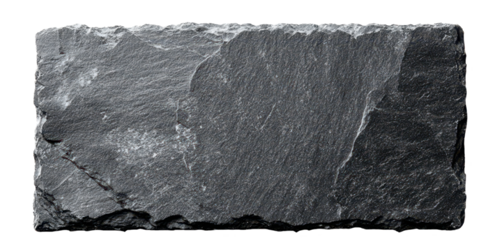 slate plate rectangular shape top view isolated on white or transparent png