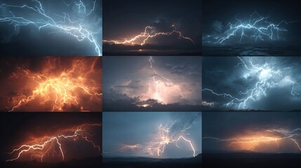 Lightning overlays with electric bolts, thunder effects, and dramatic visuals, perfect for storms, action scenes, and sci-fi art