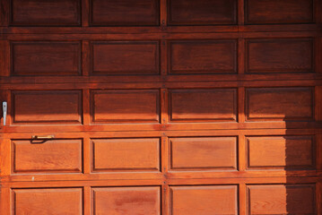 Rich wooden garage door