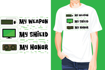 my weapon digital t-shirt design