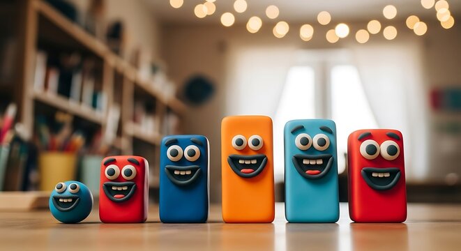 Playful play-doh creations with googly eyes showcasing creative fun and childhood imagination